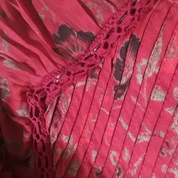 New. Free People Red Combo bodysuit. - Picture 6 of 16